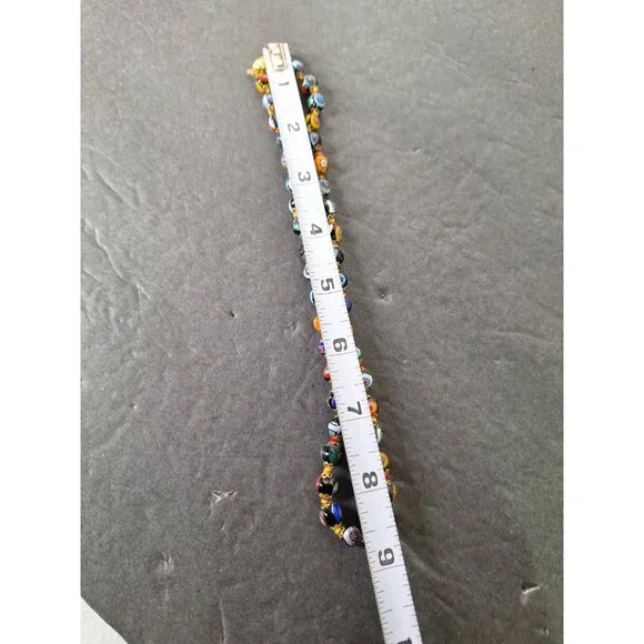 Vintage Original Murano Millefiori Art Glass Bead Necklace & Bracelet - Picture 4 of 16